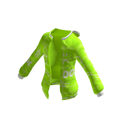 Neon Green Doodle Jacket :(