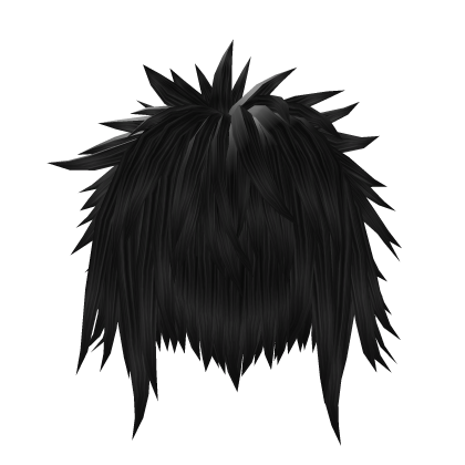 Long Shaggy Spiky Emo Black Hair Roblox item