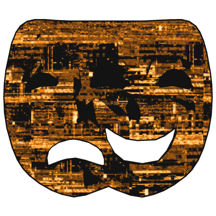 Orange Animated Glitch Dual Noli Mask