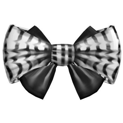 ♡ kawaii striped bow in black Roblox item