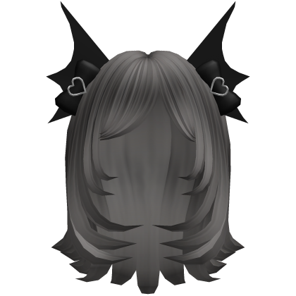 cute layered bat hair in grey