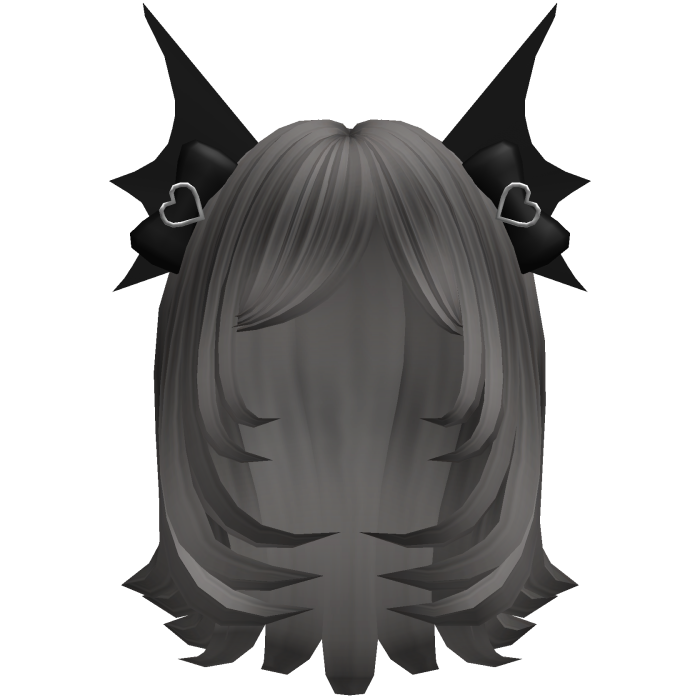cute layered bat hair in grey