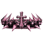 (CODE= 8286 ) Cross of Amethyst Rose Thorned Crown
