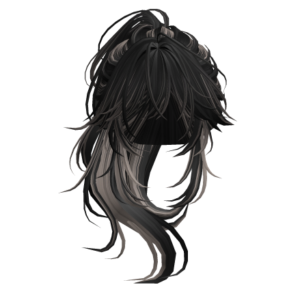 Wolfcut Anime Layered Ponytail Black&Ash