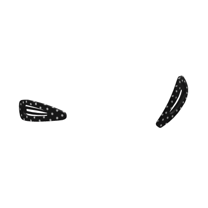 さ Polka Dot Cute Black White Adorable Hair Clip  Roblox item