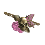 Gold Eyepatch with Pink roses