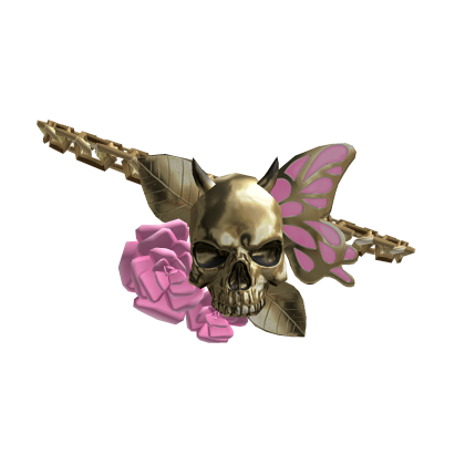 Gold Eyepatch with Pink roses
