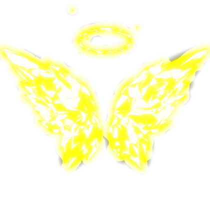 Animated Holy Wings w/ Halo - Gold Yellow