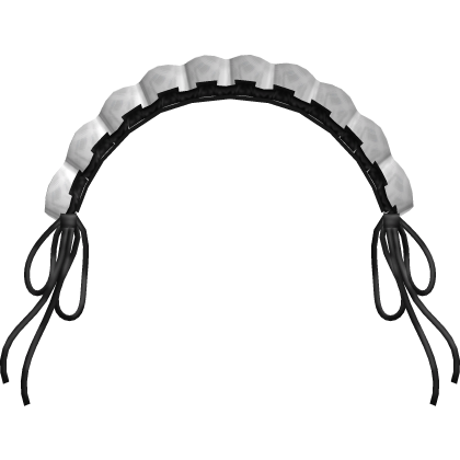 Ruffled Headband with Bows White Roblox item