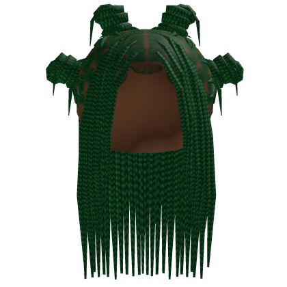 ⚜️🍒• Layered Braids W/ Messy Bantu Green Roblox item