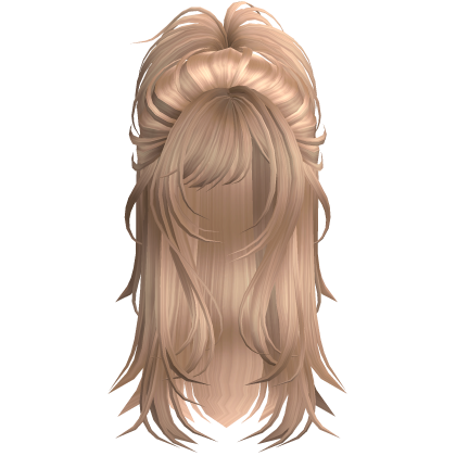 Wolfcut Spikey Half Up Silky Blonde