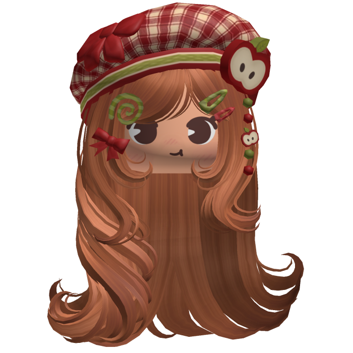 ♡ Red Igari Apple Beret Combo (Orange Ginger)
