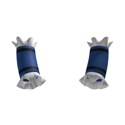 Blue Black White Ruffle Hair Cuffs Roblox item