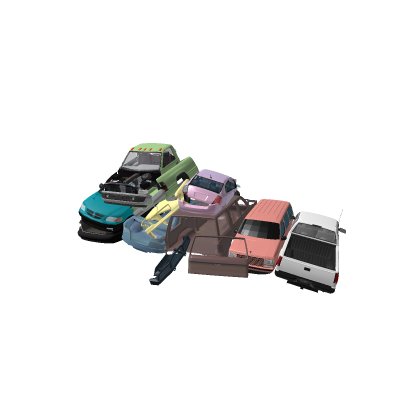junkyard car pile free