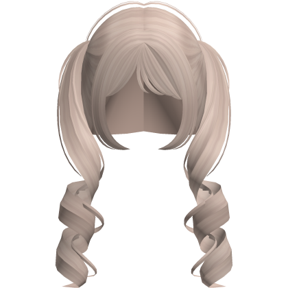 sweet light brown swirly pigtails Roblox item