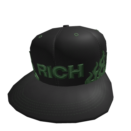 Black & Green Rich Flames Hat Roblox item