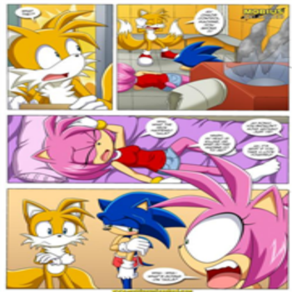 sonic and amy switched bodys Roblox decal