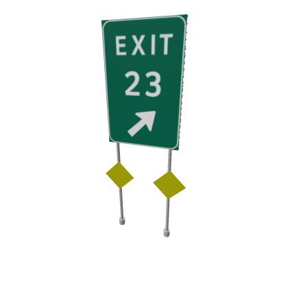 Exit 23 right sign newcvv