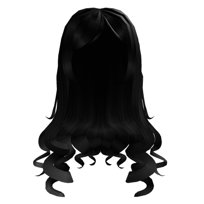 ღ black curly side bang gyaru doll hair