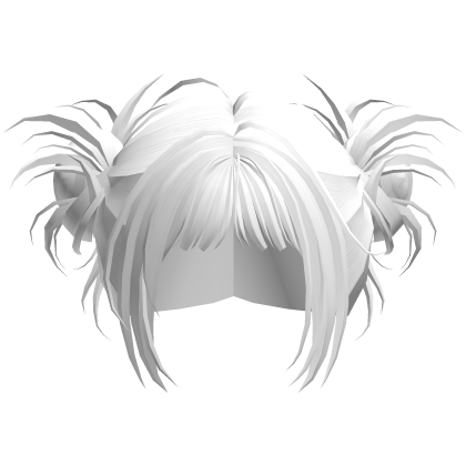 White Cute Y2k Spikey Buns