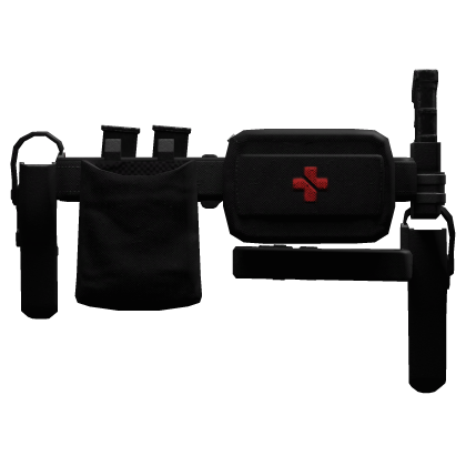 Black Military Tactical Belt Kit with Leg Holster Roblox item