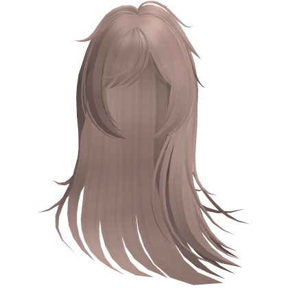 windy wispy long messy hair in milk tea Roblox item