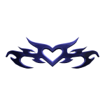 Navy Heart Crown