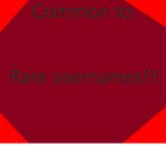 common to rare usernames.