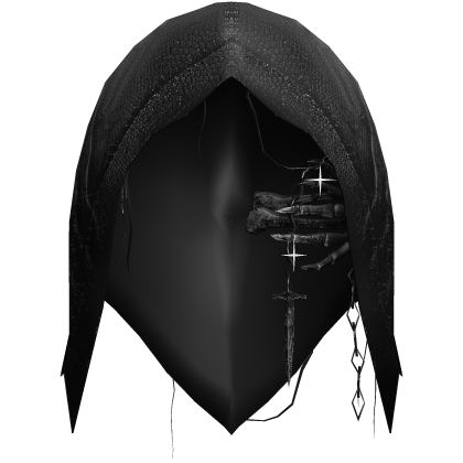 Grunge Esoteric Skeleton Arm Hood Black