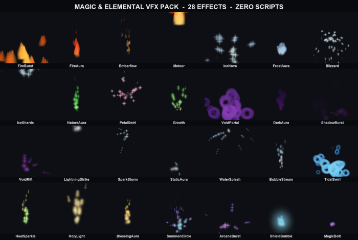 Magic and Elemental VFX Pack 28 Effects preview 2