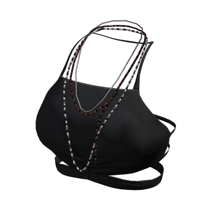 Black Tank Top & beads necklace - aespa