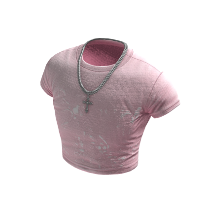 Pink Graphic Y2K Baby Tee