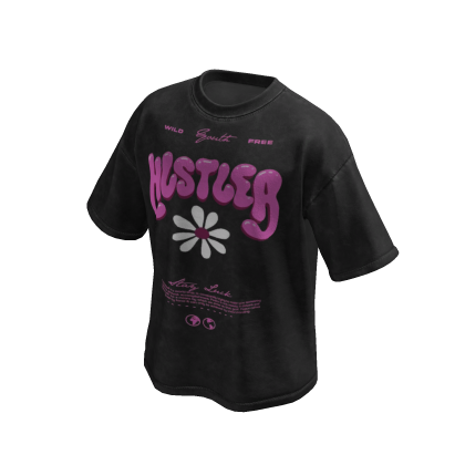 Hustler Black Wash Oversized Shirt