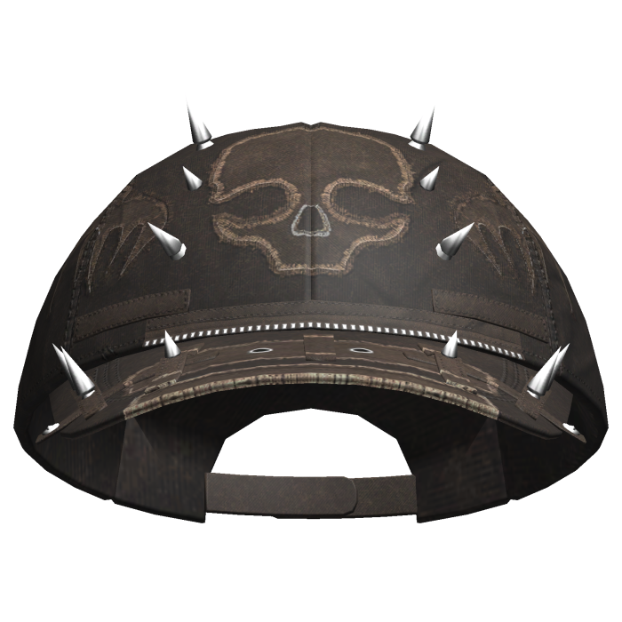 Punk Skeleton Pierced Cap Brown