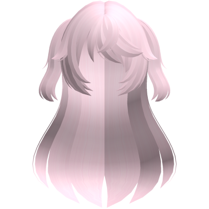 fischl long fluffy hair w ponytails pink Roblox item