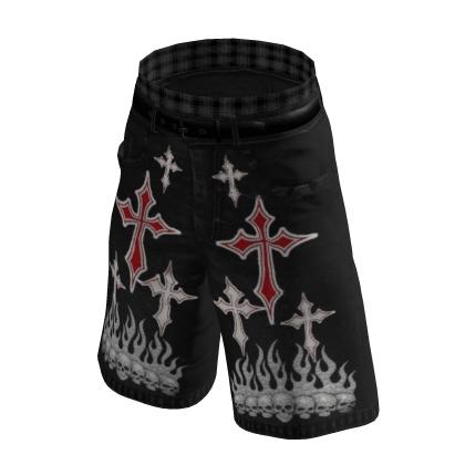 Skullfire Shorts | Black thumbnail