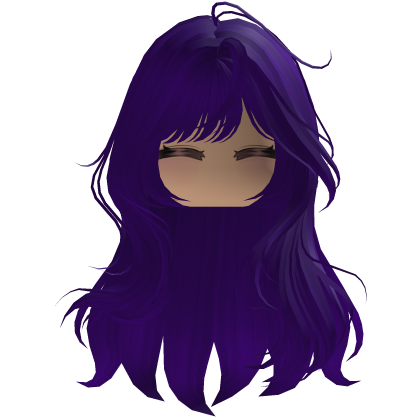 Cute emo y2k hair fluffy (purple)