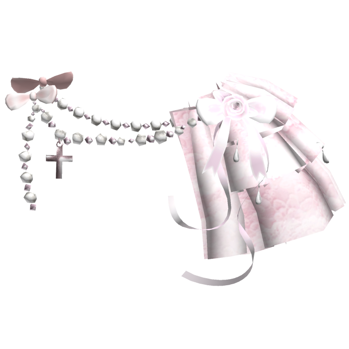 Victorian Lace Pearl Ribbon Pink Shoulder 3.0 [L]