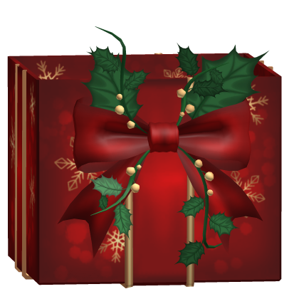 Christmas Present Costume - Red/Gold