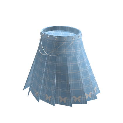 Blue Butterfly Flannel Casual Y2k