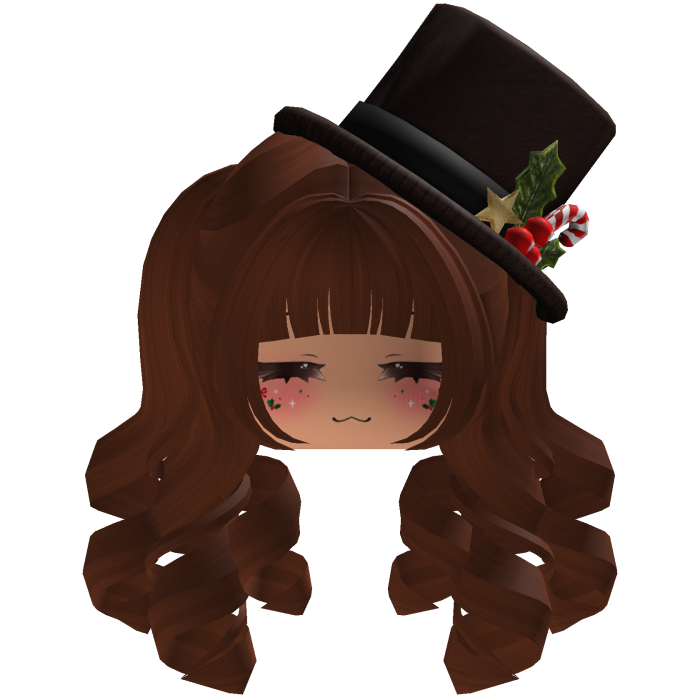 fluffy Christmas hair beret (Brown)