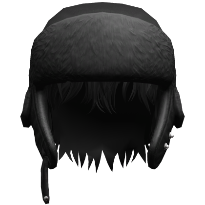 Black Ushanka w/ Messy Black Cool Boy Hair Roblox item