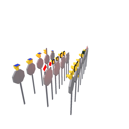 flashing stop signs