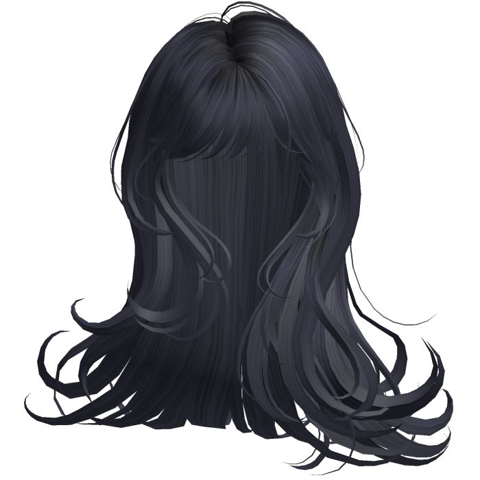 Silky Long Angelic Swirly Hair (Dark Blue)