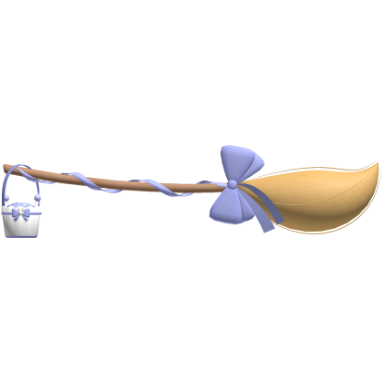 ✙ | cutesy flying lilac halloween witch broom