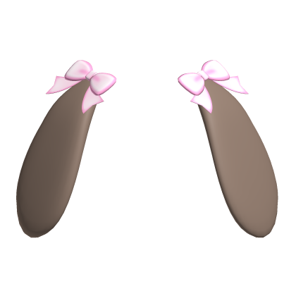 Soft Kawaii Cute Bunny ears with Bow // in Chai
