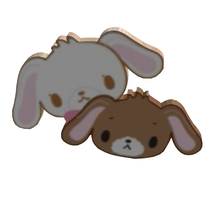 ♡ : cute sugar bunnies hairclip