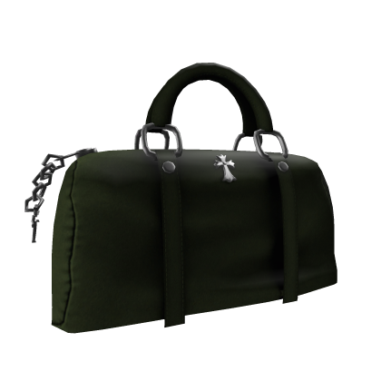 𝐌𝐄 | Green Silver Cross Duffel Handheld Bag thumbnail