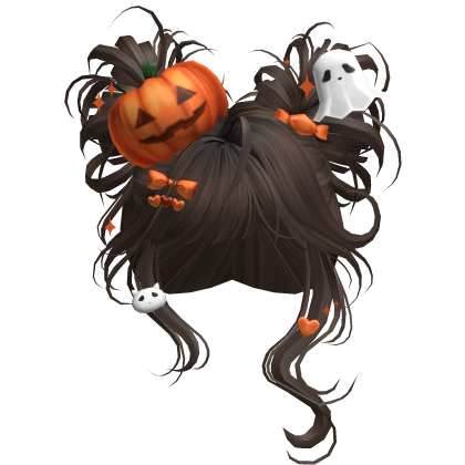 Spooky Halloween Pumpkin Buns  (Brown)