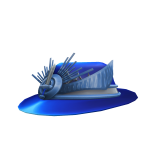 Elegant Blue Ornate Fedora
